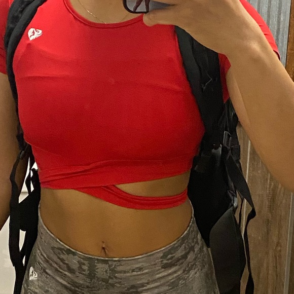 COPY - WOMENS BEST TIE UP CROP - Picture 2 of 3